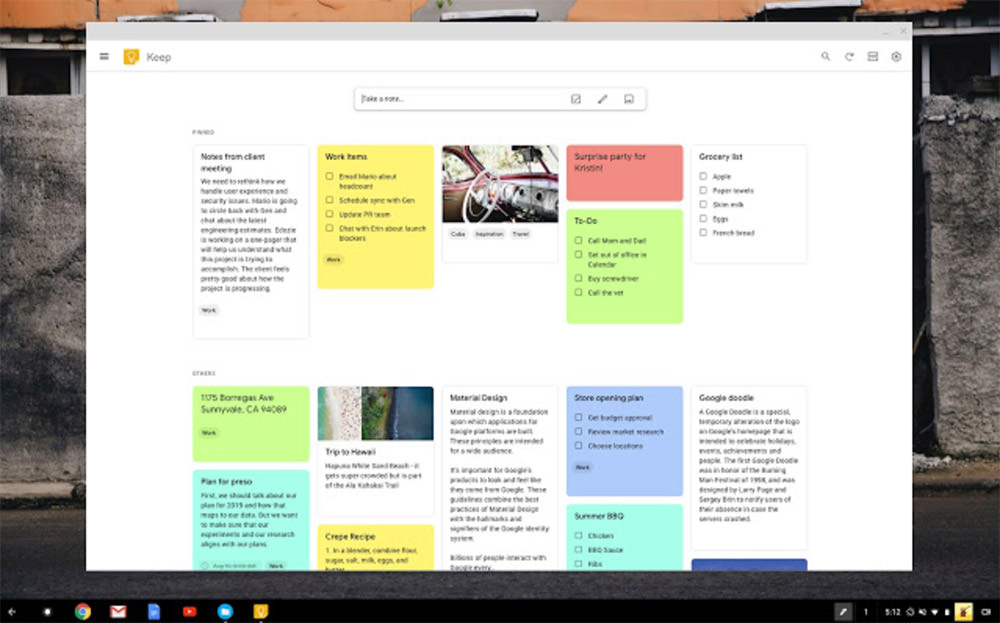 google keep desktop app mac