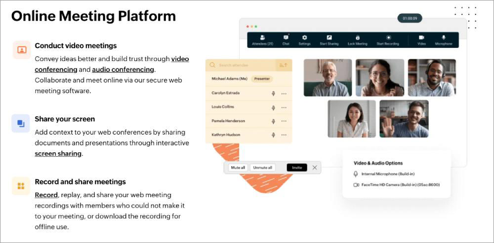 Zoho Meeting Tool Image