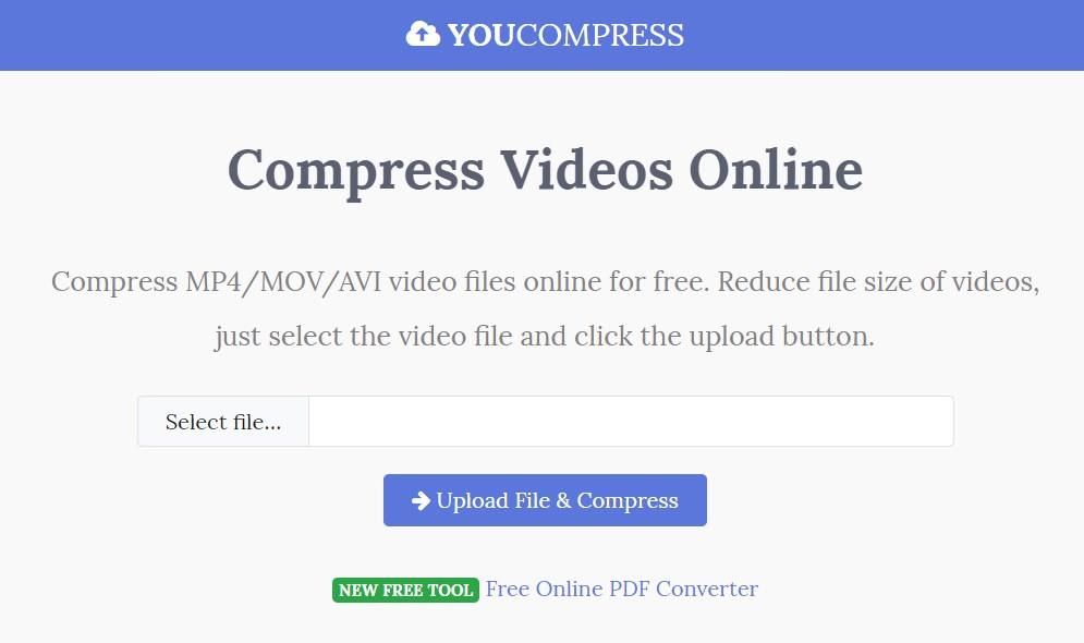 reduce file size video online free