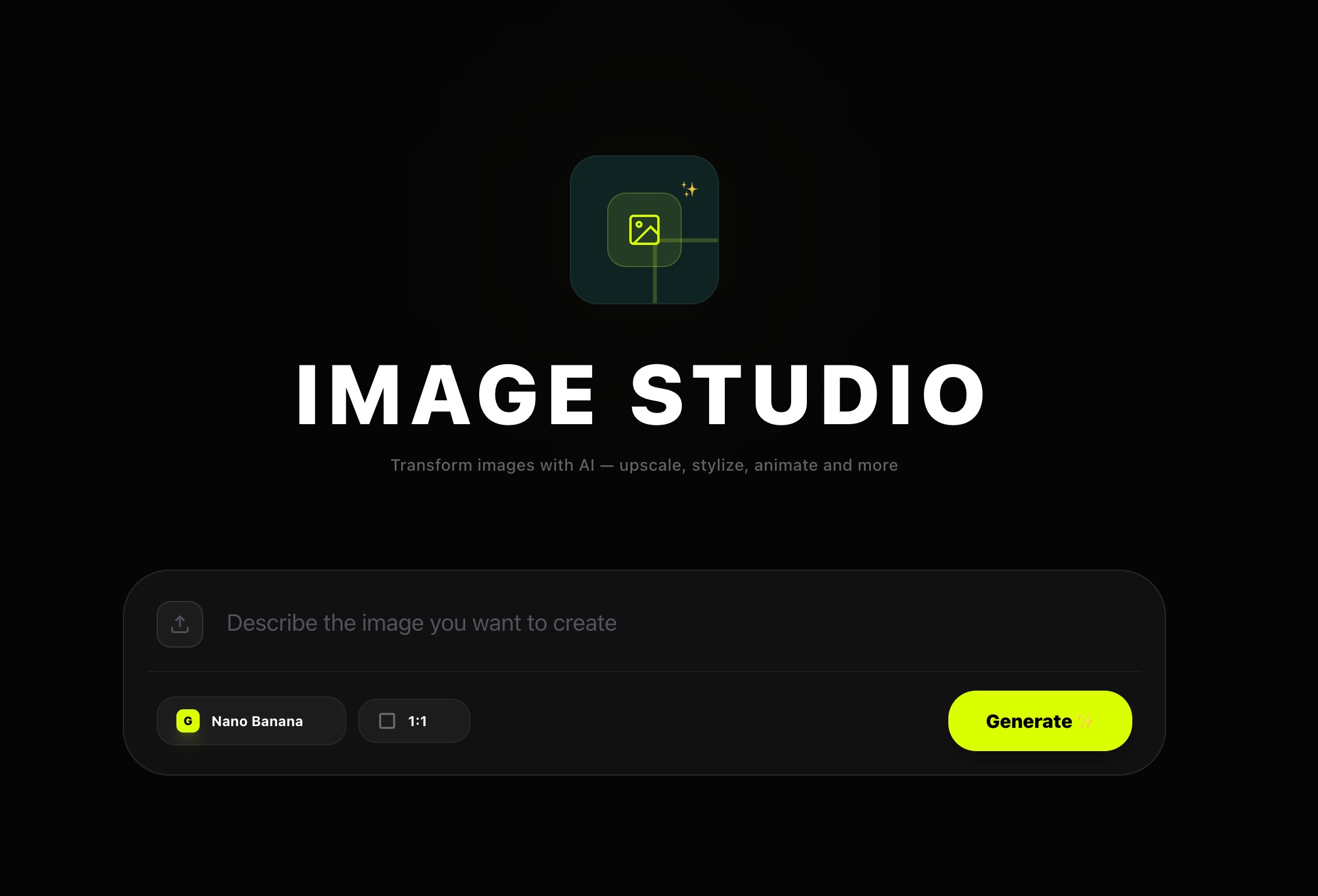 Open Generative AI interface