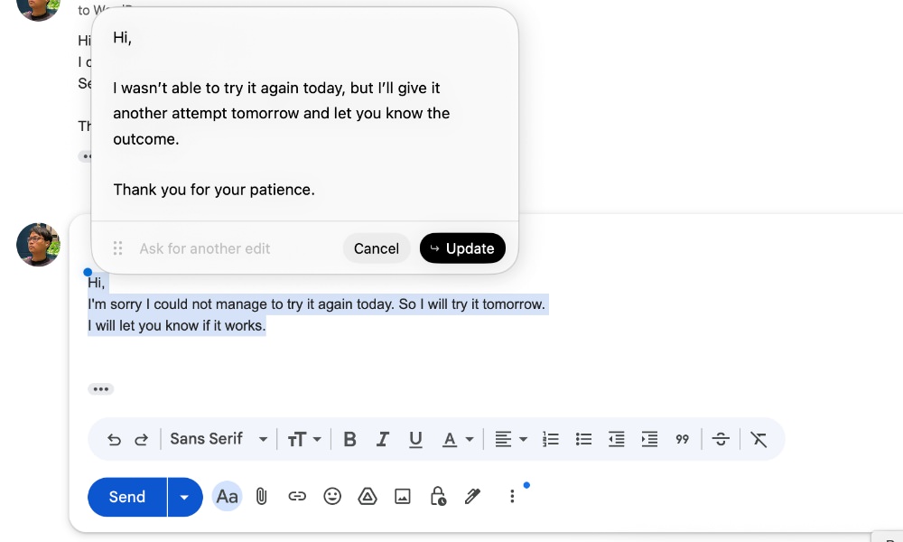 Atlas improving email response