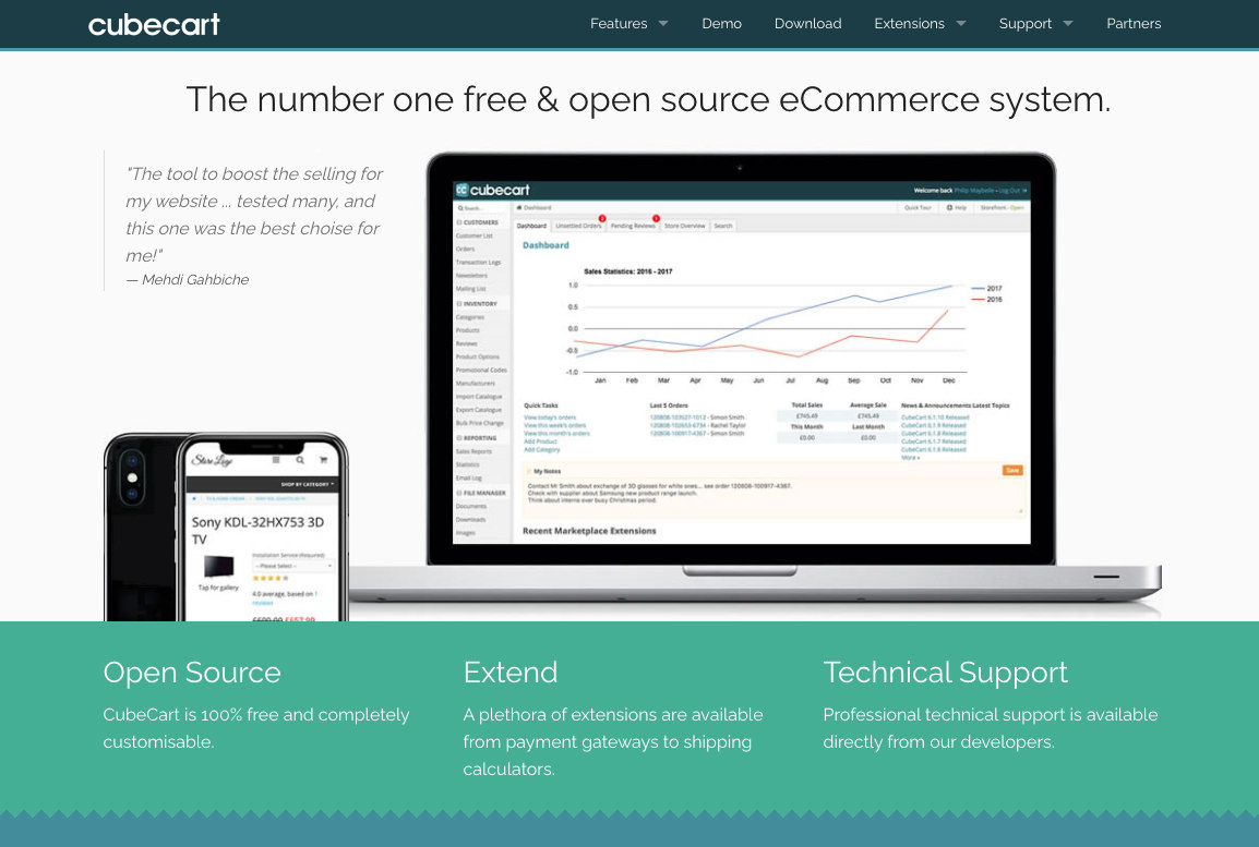 open-source ecommerce shopping cart CubeCart