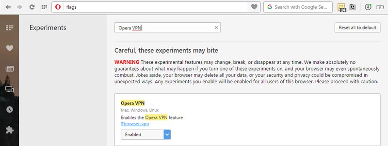 opera vpn