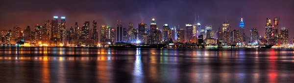 Night Panorama NYC From Jersey