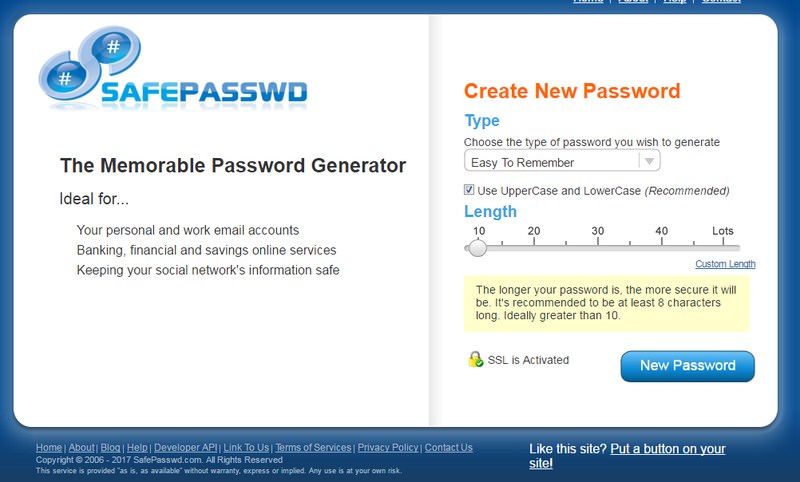 Safe Passwd interface