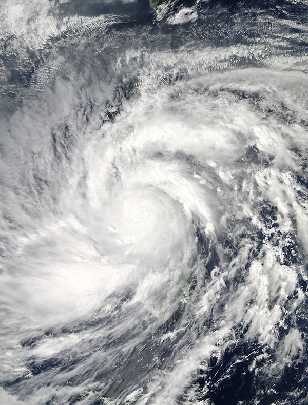 Typhoon Haiyan over the Philippines