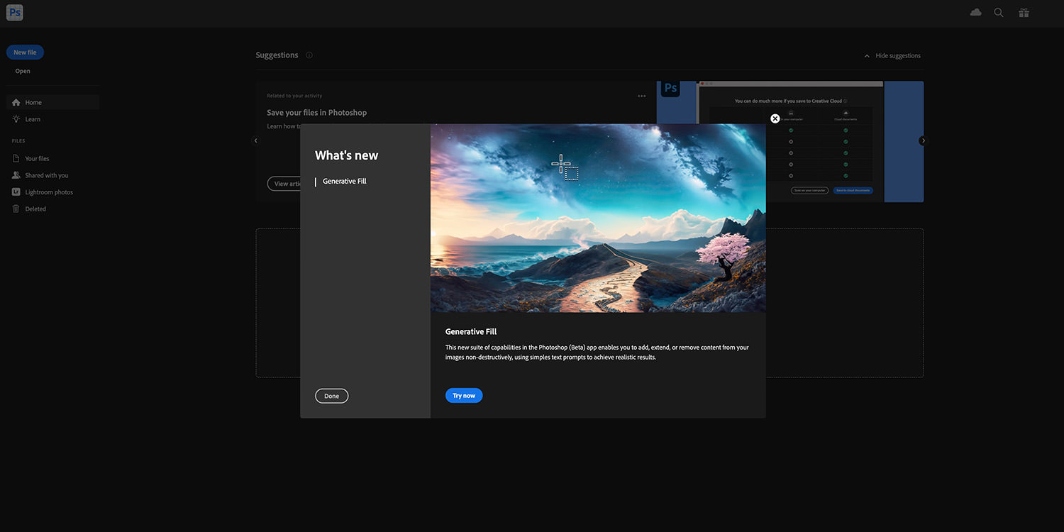 download photoshop beta with ai