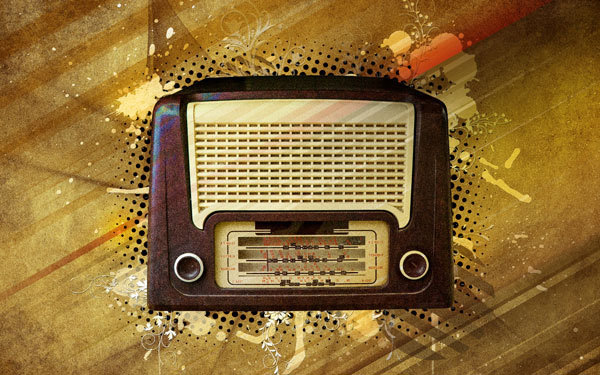 Vintage radio poster design