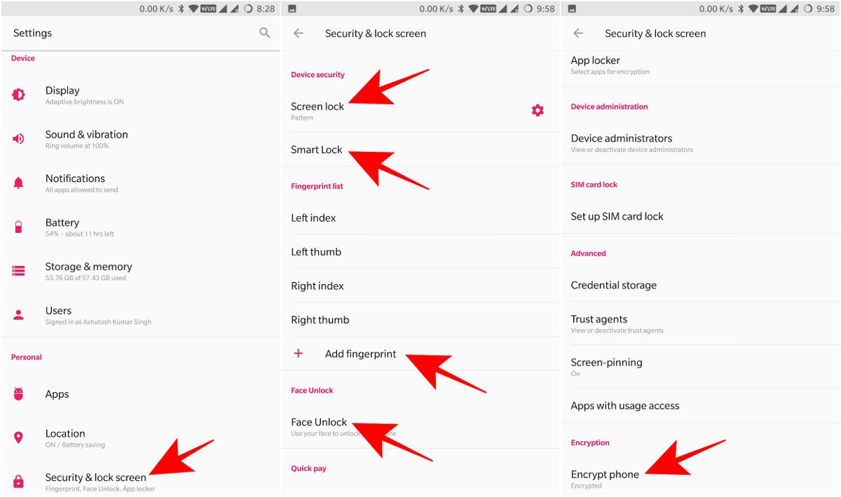 Built-in security features of Android