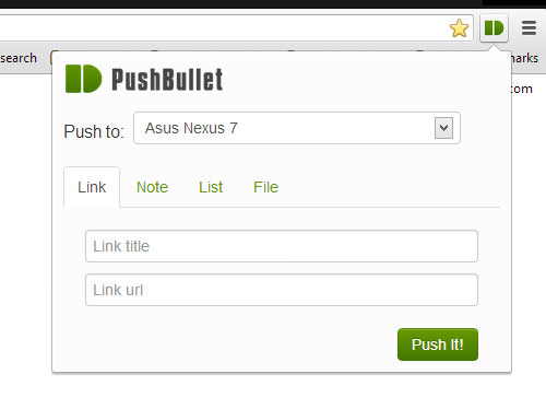 PushBullet Chrome Extension icon