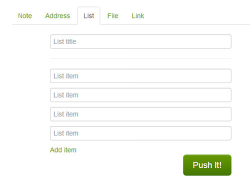 Checklist on PushBullet