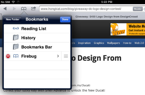 Firebug Bookmark bewerken