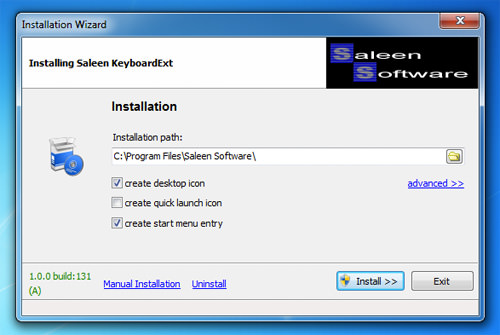 Installing KeyboardExt