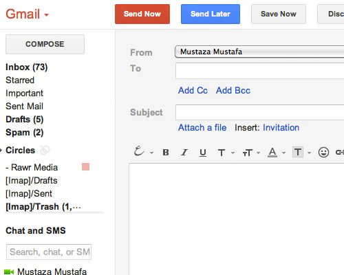 Gmail send message