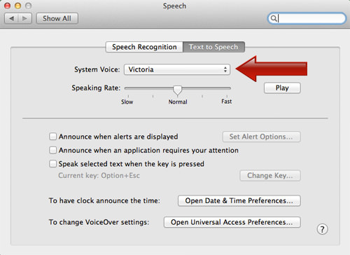 siri text to speech mac