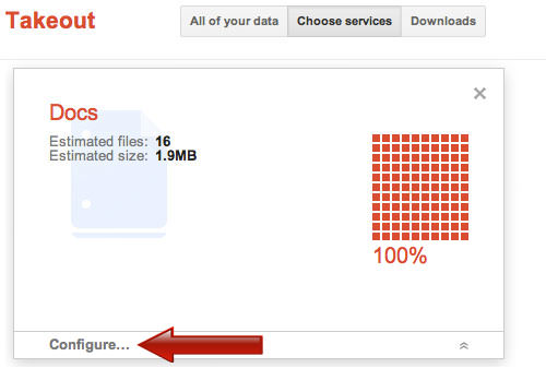 Configure file format