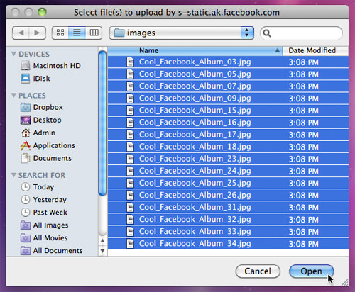 import to facebook