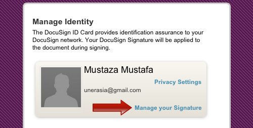 Manage Signature