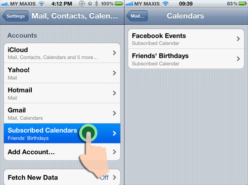 Viewing Subscribed Calendars on iPhone