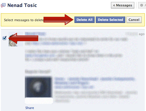 How to Mass Delete All Facebook Messages - Hongkiat