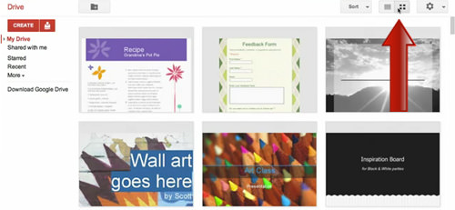 Google Drive Grid View