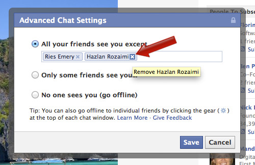 Show Online Friends & Hide Offline Friends in Facebook Chat