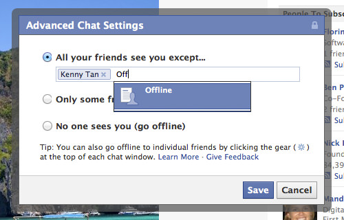 Show Online Friends & Hide Offline Friends in Facebook Chat