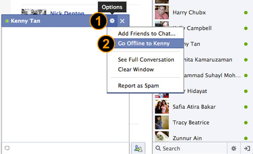 Show Online Friends & Hide Offline Friends in Facebook Chat