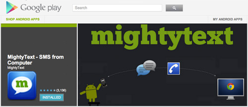 mightytext app chrome