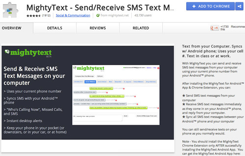 mightytext malware