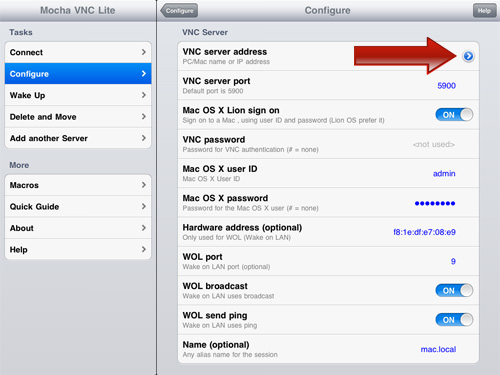 Locate Server Address