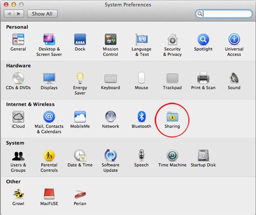 mac os x vnc file sharing