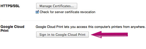 Sign in to Cloud Print