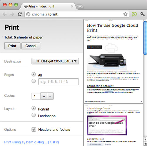 add google cloud printer to windows