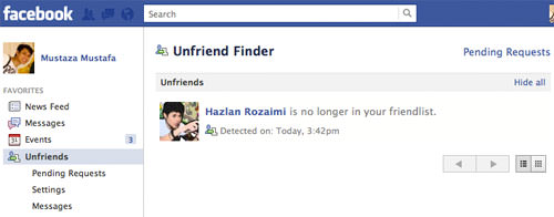 Unfriend list