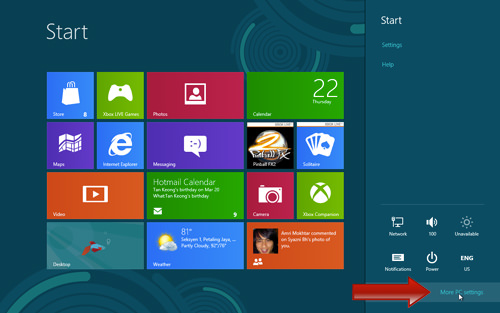 Windows 8 PC Settings