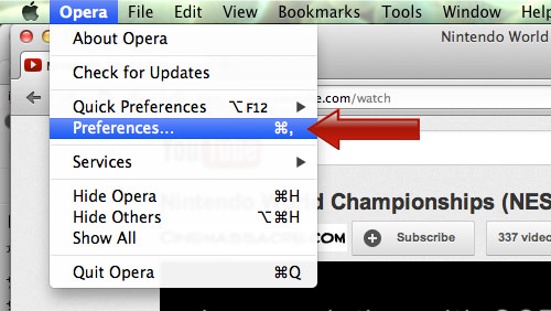 Opera Preferences