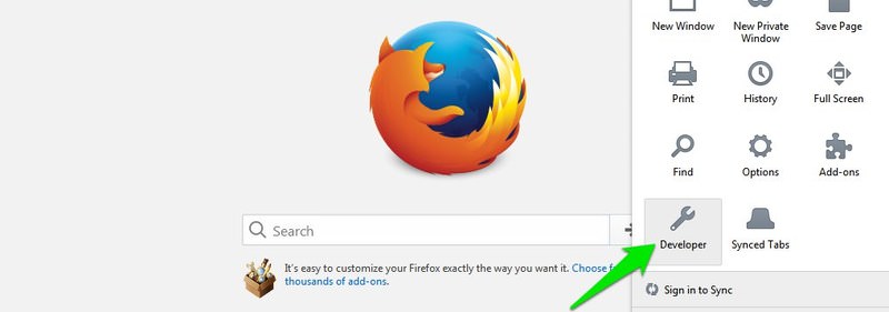 firefox options