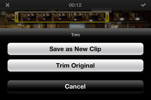 trimming save option