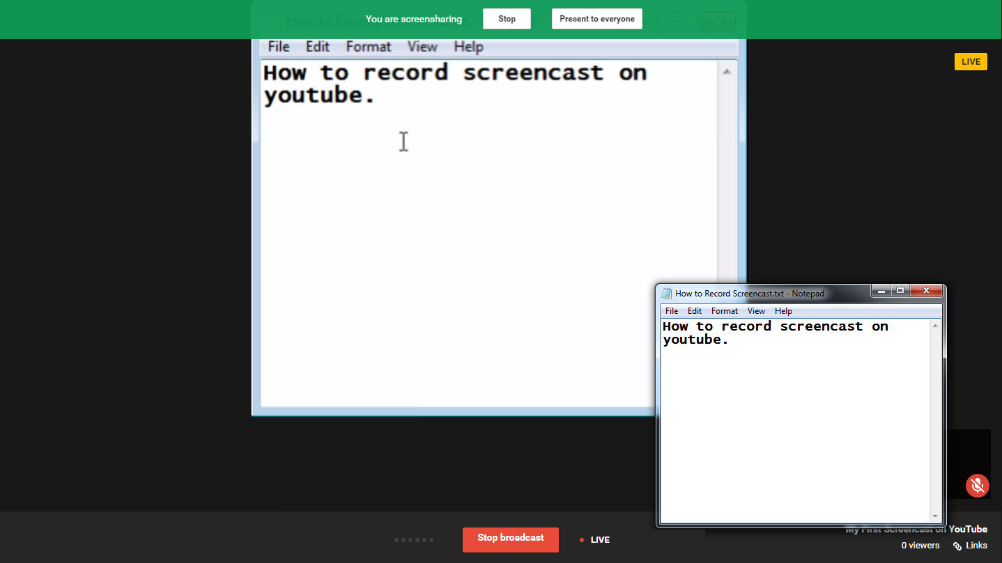 how to screencast free youtube