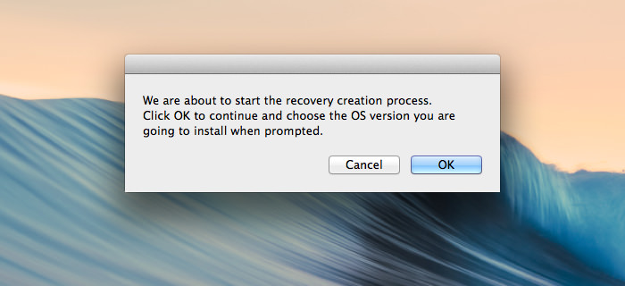 install mac os recovery mode created partition