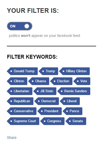 filter keywords