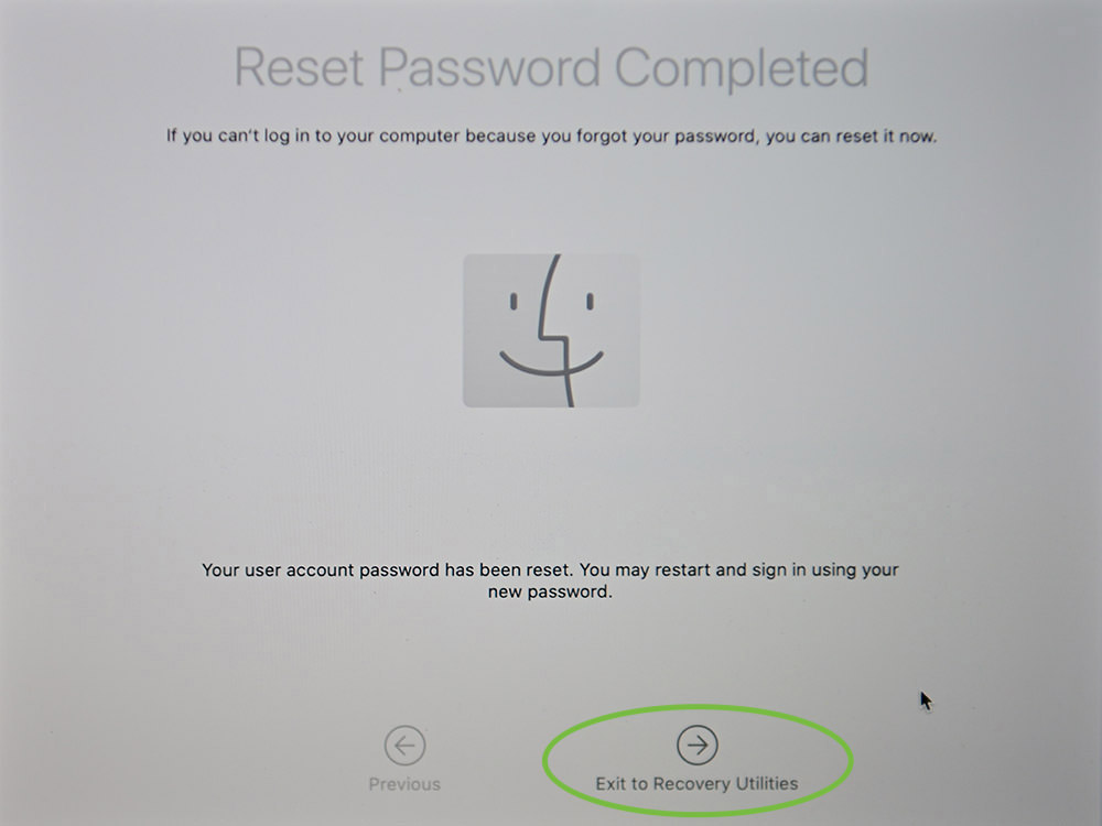 recover password for mac account