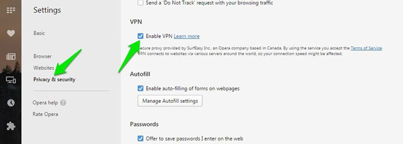 privacy security tab