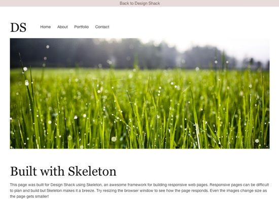 Responsive Web Design with Skeleton Framework