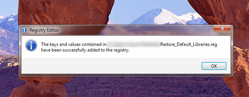 Successfully added registry key