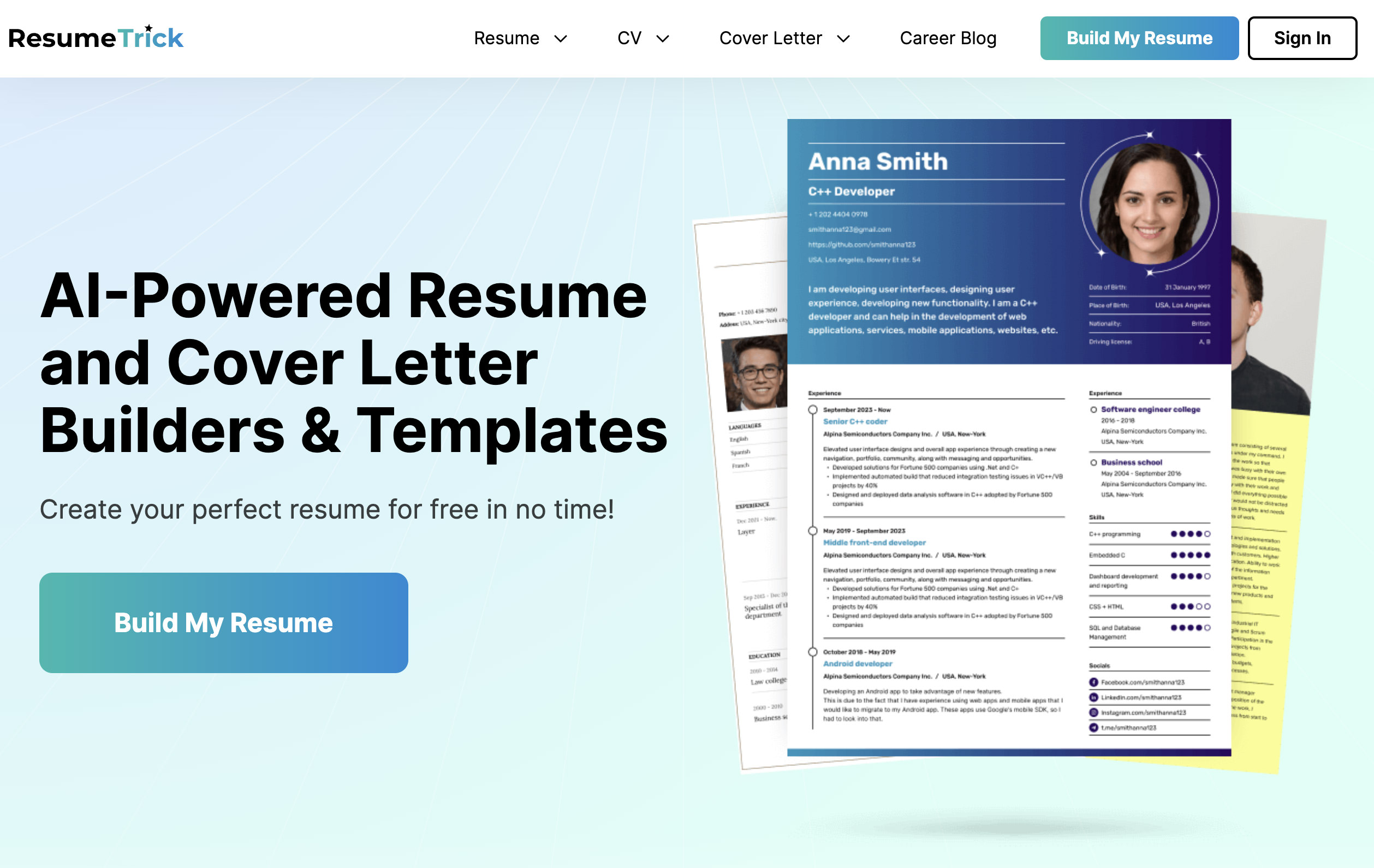 RESUME TRICK - AI resume