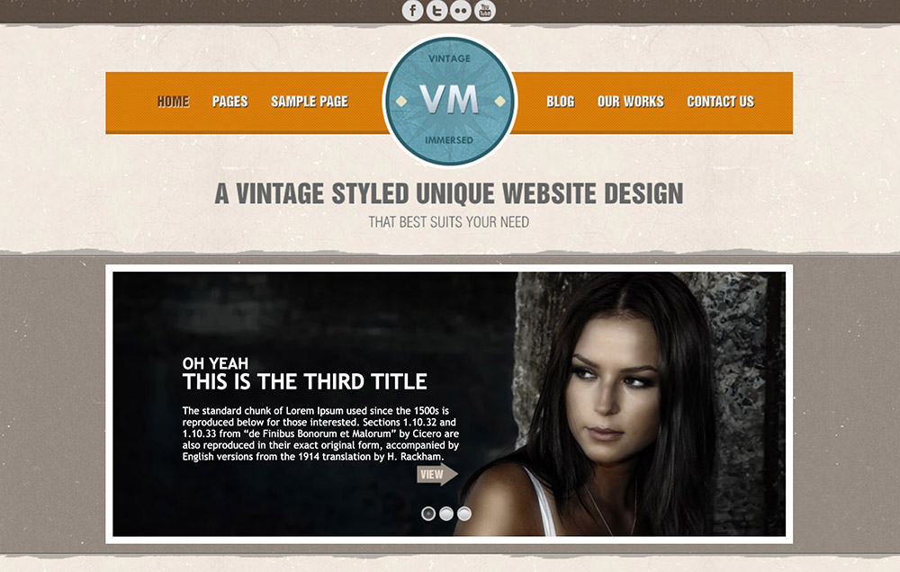 Vintage Immersed WordPress Theme