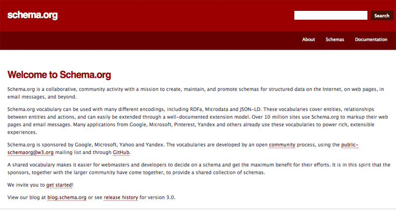 Schema.org Home Page