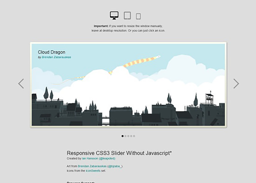 Responsive CSS3 Slider